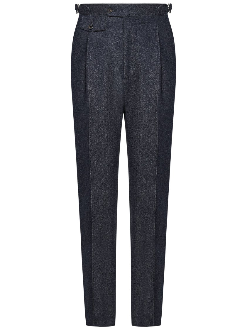 Franzese Collection Tailored Deep Blue Trousers