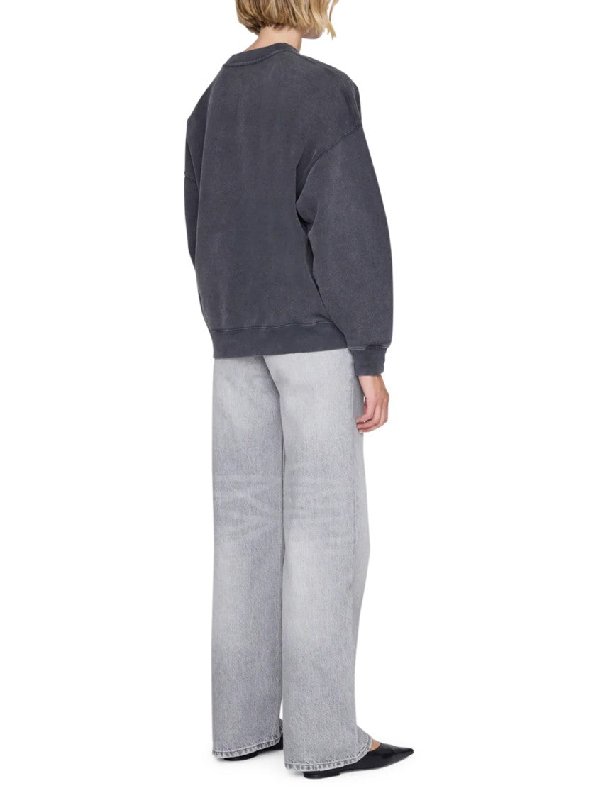 Anine Bing Relaxed Fit Black Sweatshirt With Roaring Tiger Graphic