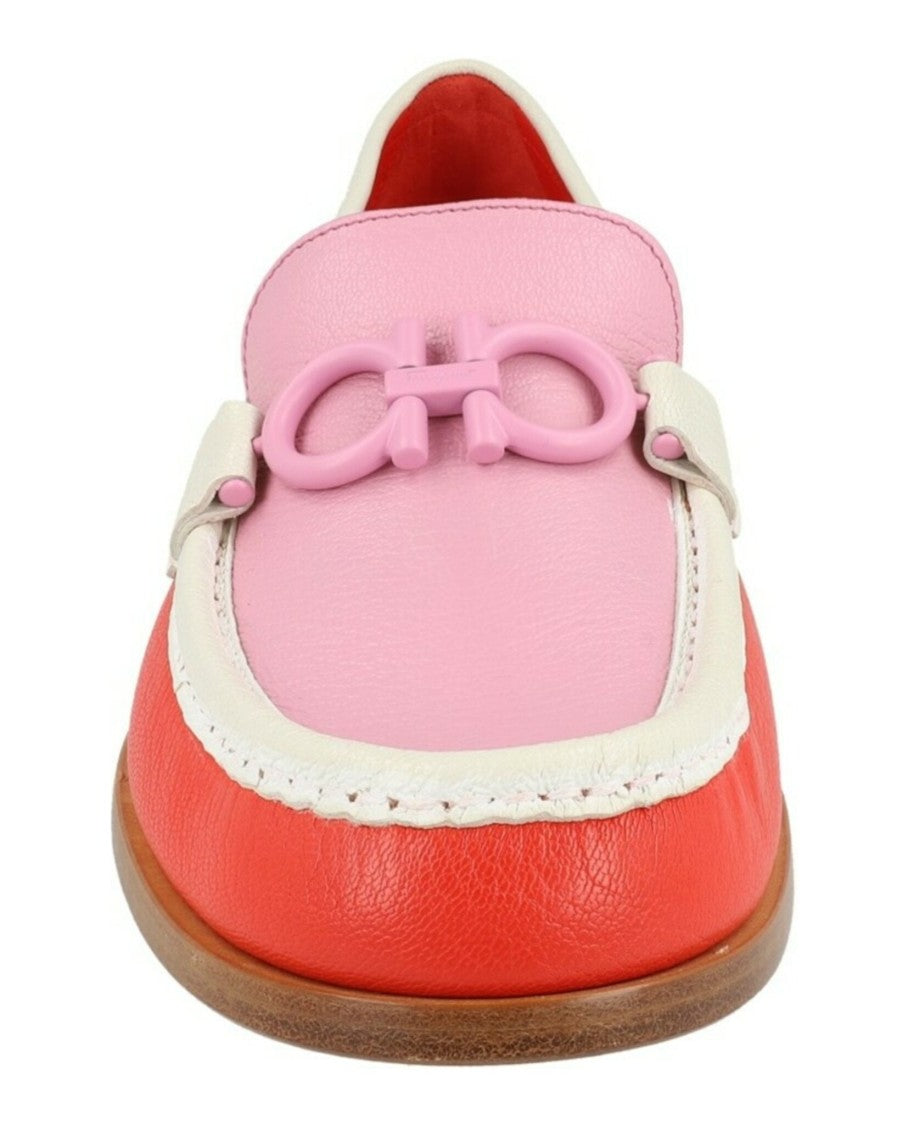 Ferragamo Rolo Gancini Leather Loafers