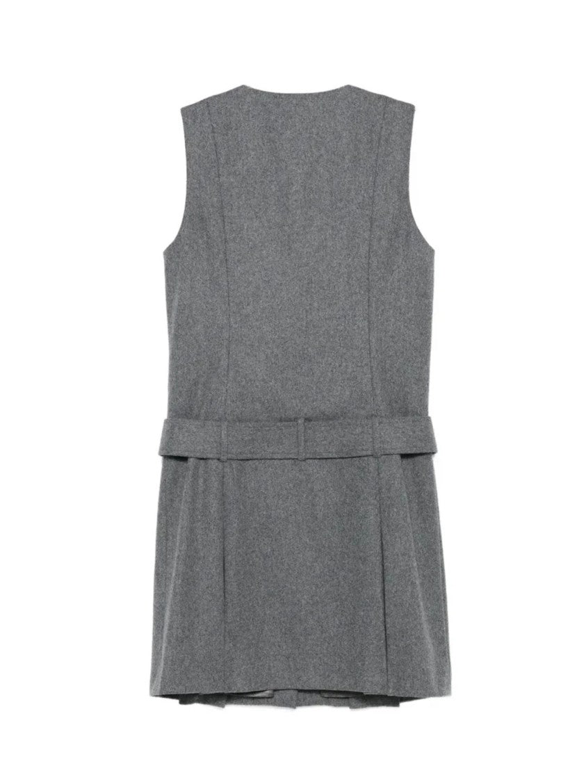 A.P.C. Sandra Tailored Pleated Midi Dress