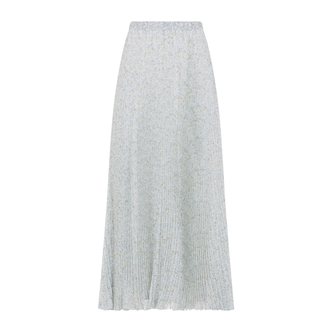 Ermanno Scervino Pleated Midi Skirt With Multicolor Floral Pattern