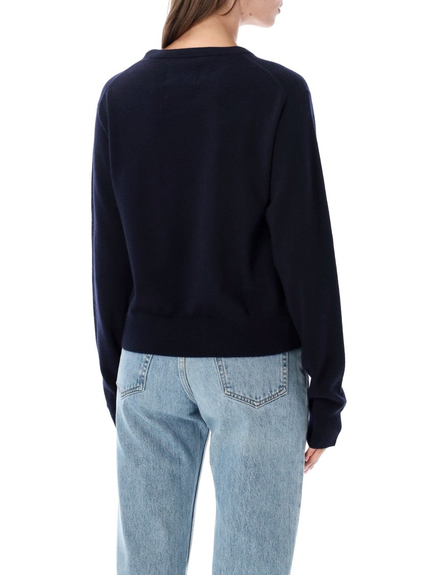 Extreme Cashmere March Lightweight Ribbed Cashmere Crewneck Sweater