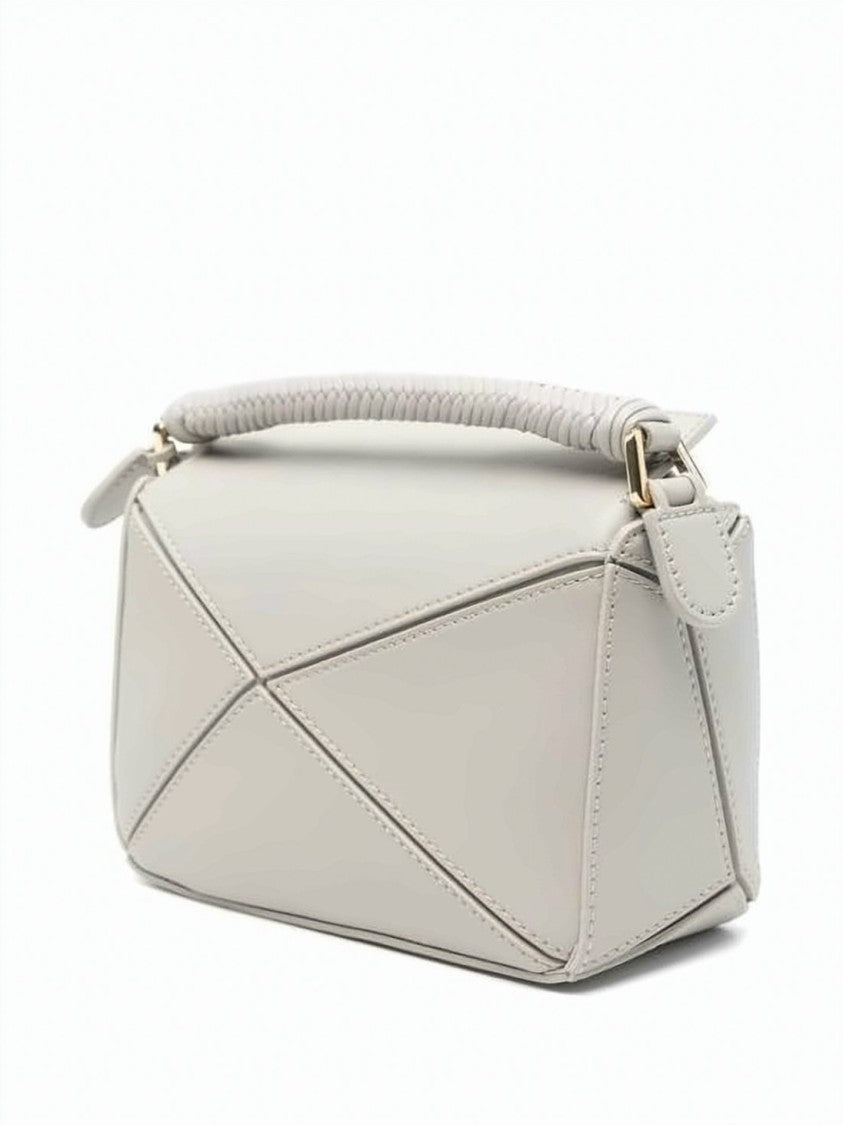 Loewe Geometric Structured Calfskin Tote With Braided Handle
