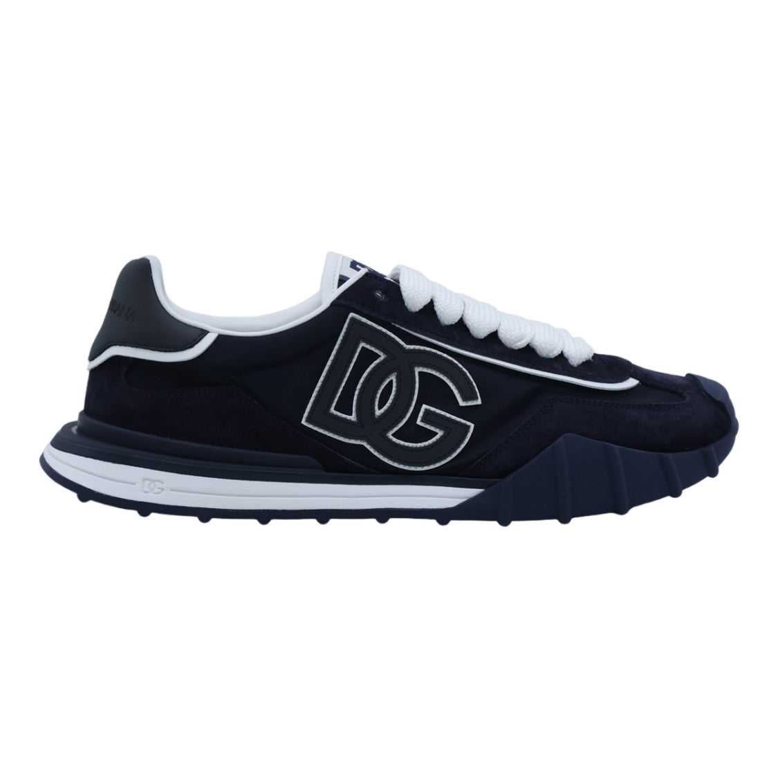 Dolce & Gabbana Dark Base Sneakers With Stitched Logo Patch