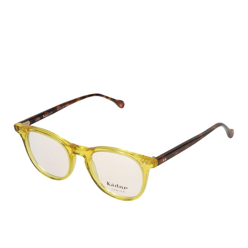 Kador Kubino Translucent Yellow Rounded Frame Kador Eyeglasses