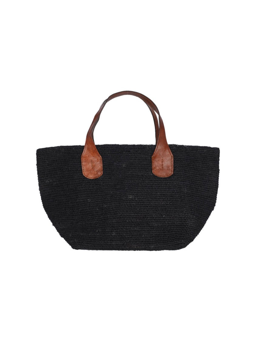 Ibeliv Structured Black Handbag With Minimalist Design