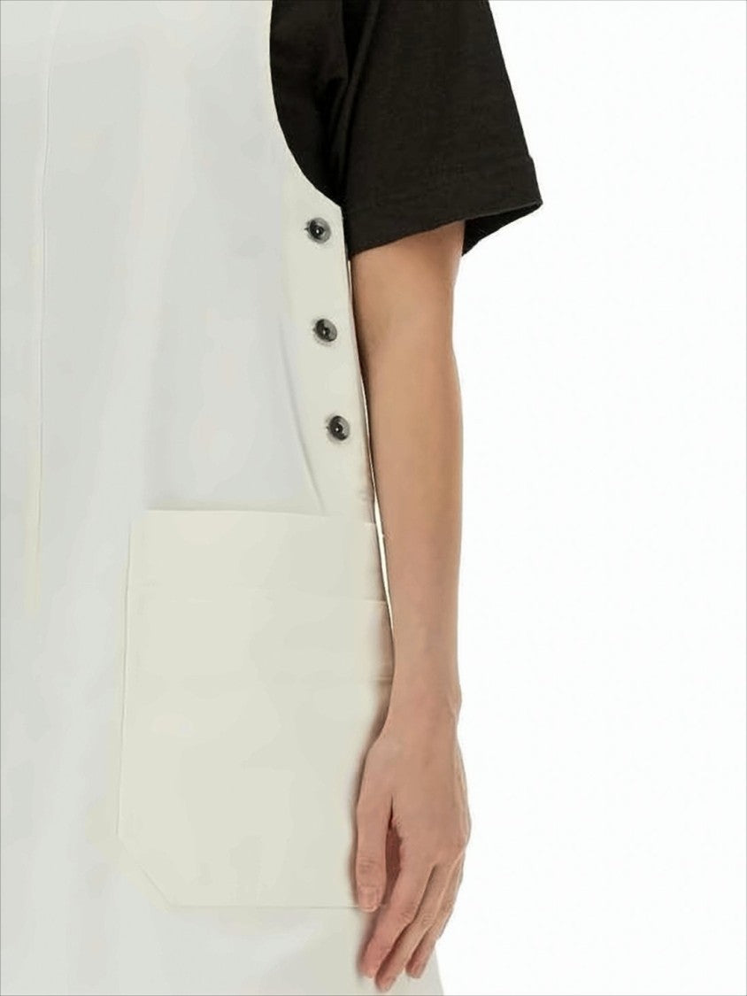 Margaret Howell Sleeveless A-Line Midi Dress With Front Pockets