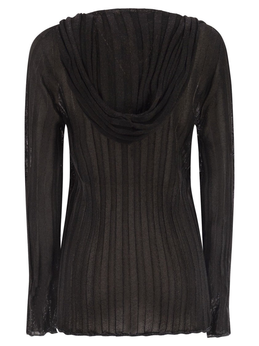 Fabiana Filippi Lurex Hooded Jumper