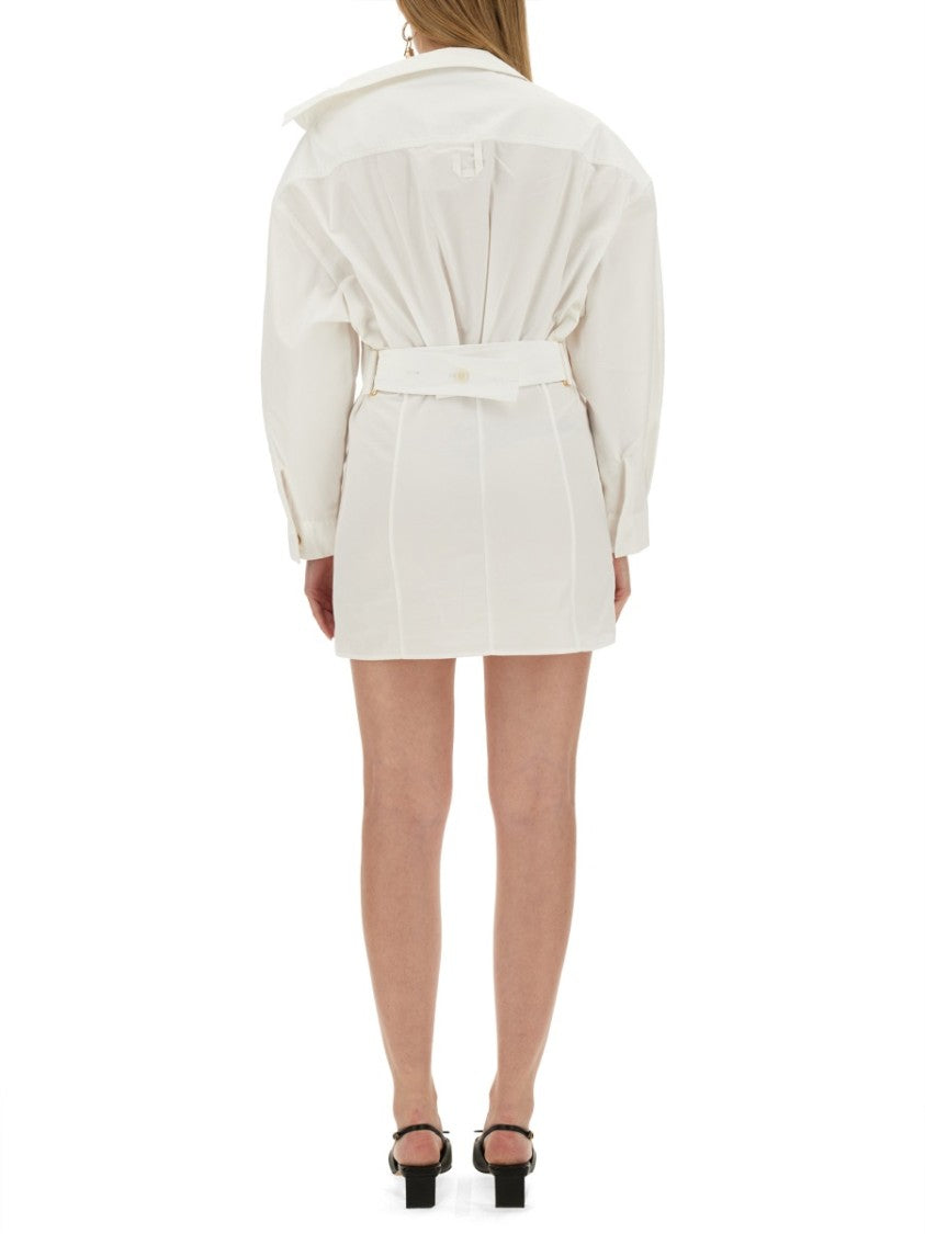 Jacquemus Slim Fit White Mini Dress