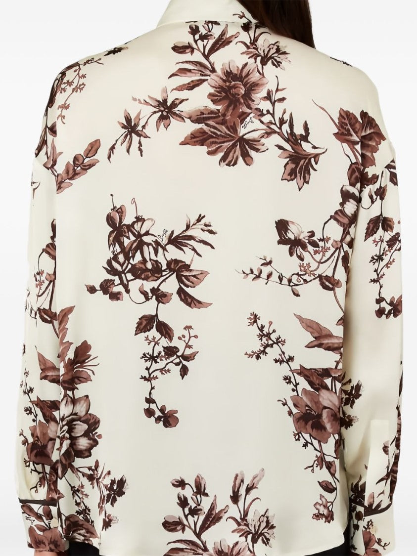 Liu Jo White Floral Print Shirt