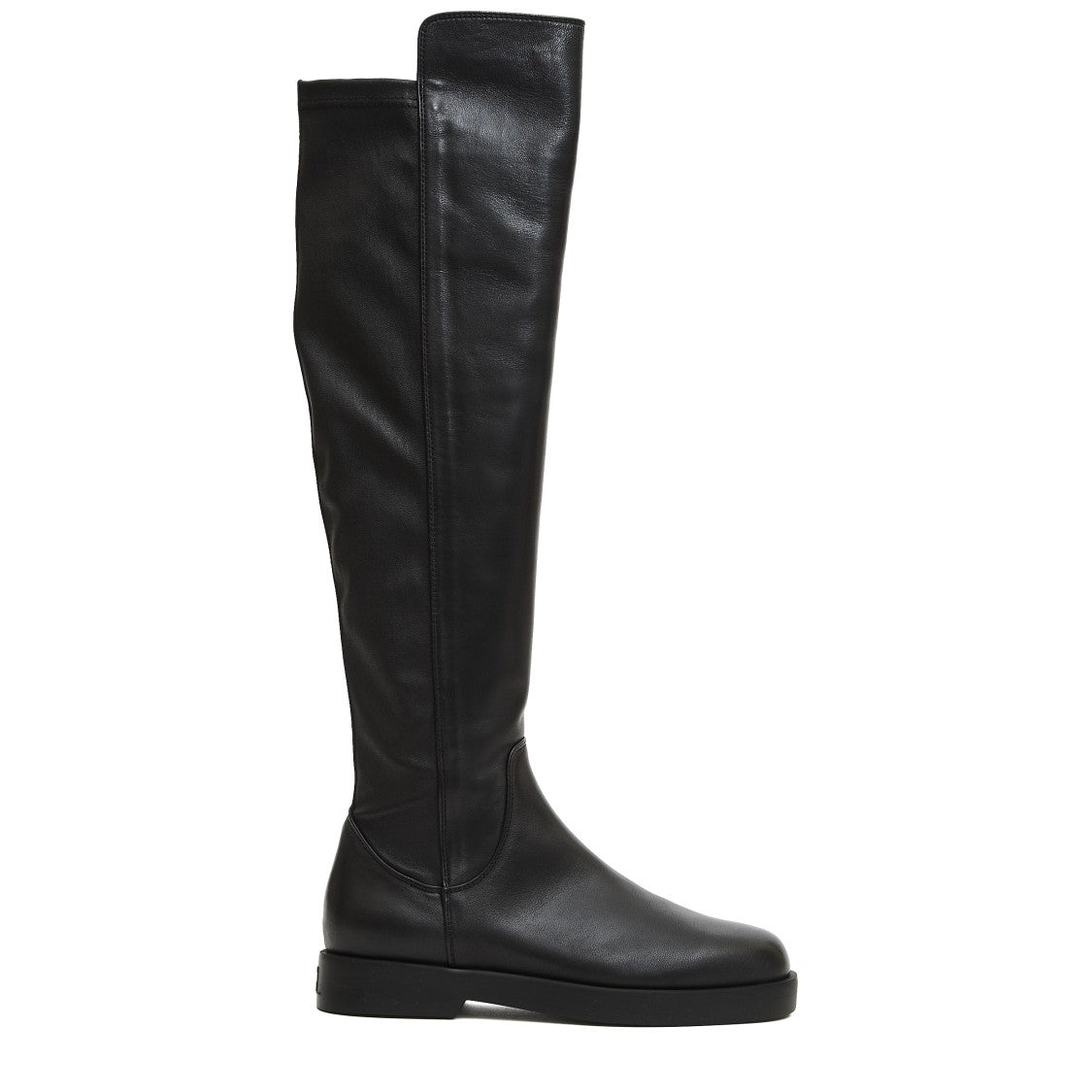 Agl Knee-High Calf Leather Boots With Air Cushioning Sole