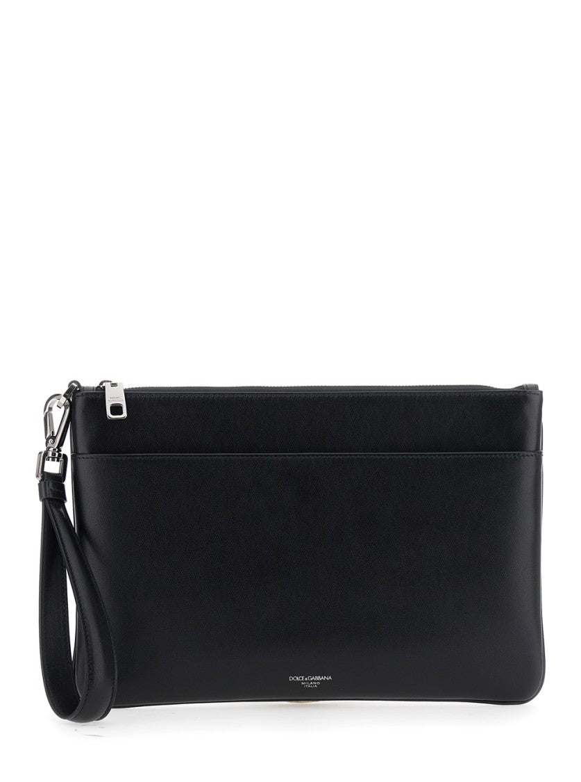 Dolce & Gabbana Black Leather Clutch