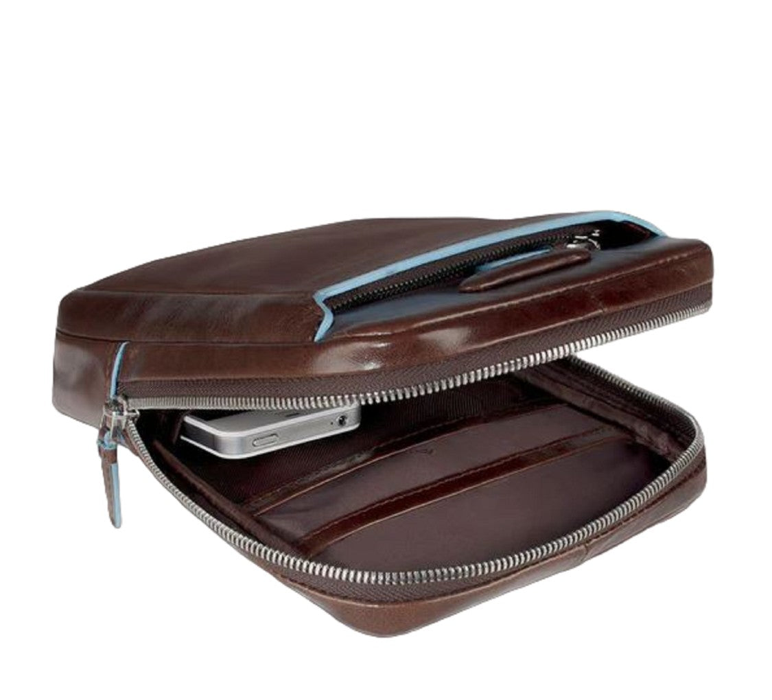 Piquadro Black Leather Shoulder Bag