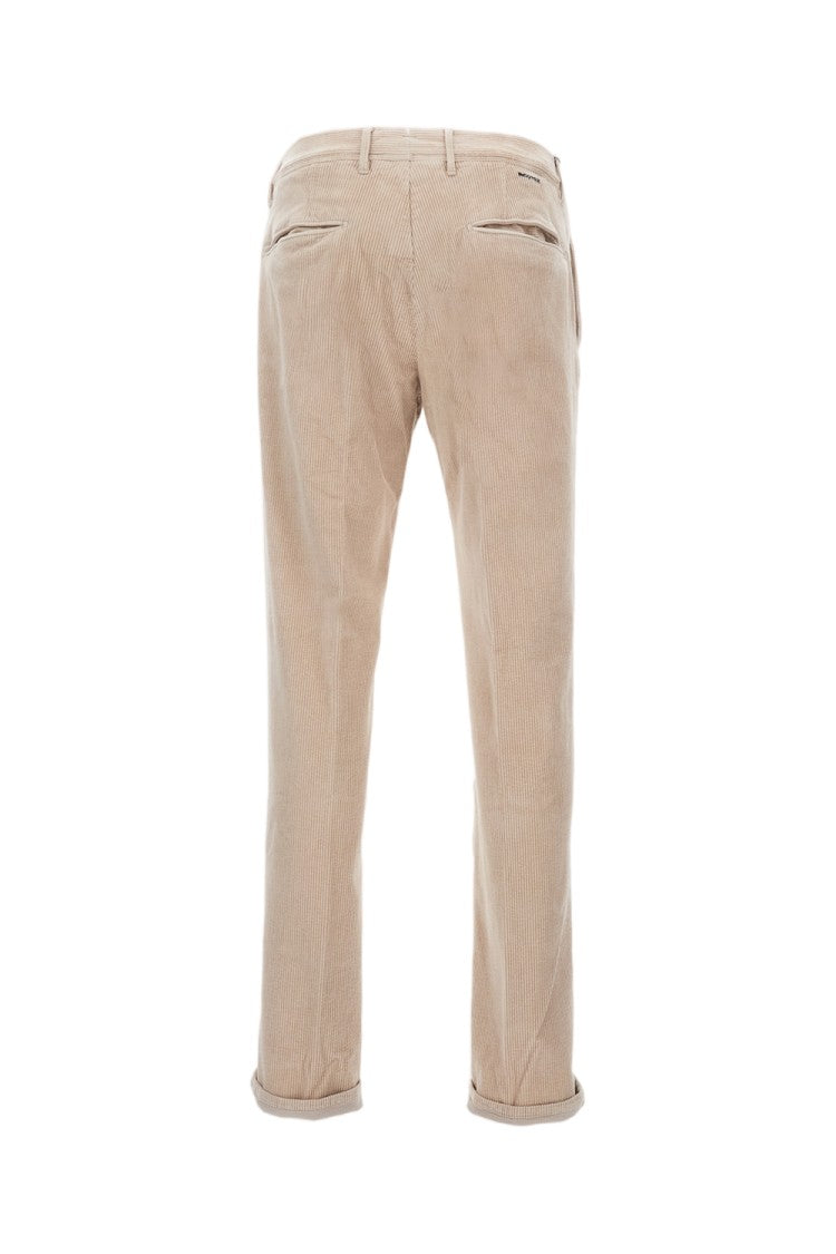 Incotex Beige Corduroy Velvet Tailored Pants