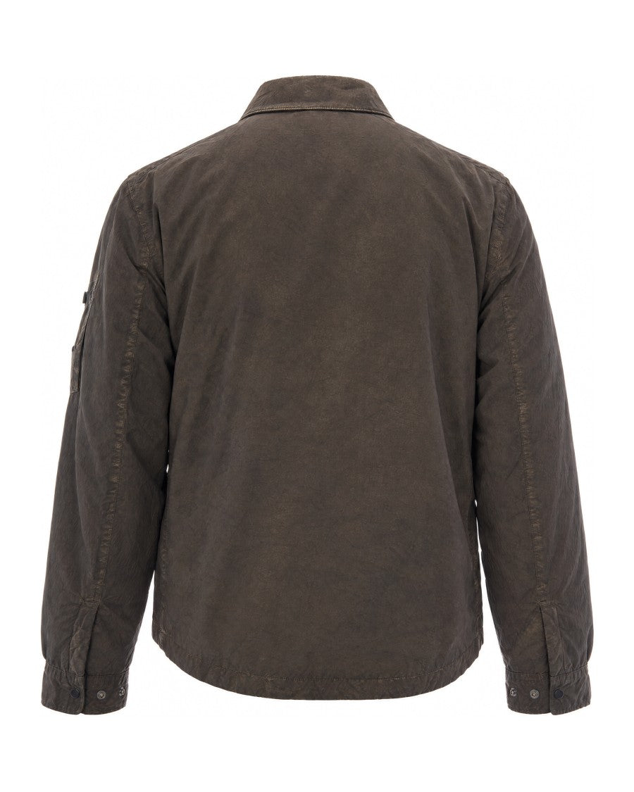 C.P. Company Brown Flatt Nylon Padded Zip Overshirt