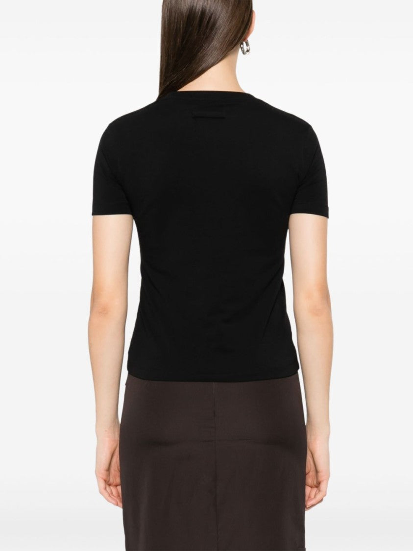 Jean Paul Gaultier Fitted Black Baby Tee