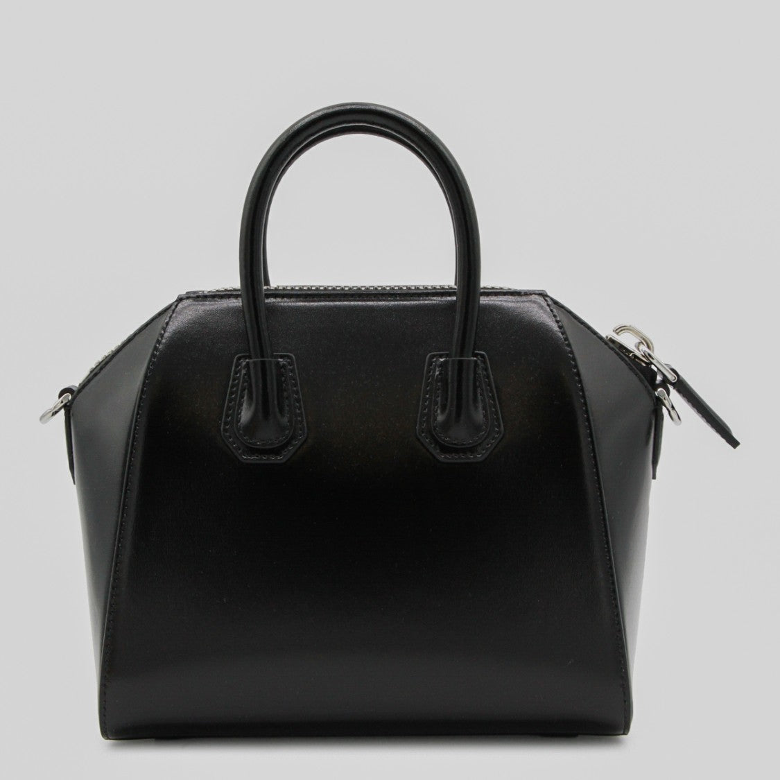 Givenchy Structured Black Leather Antigona Top Handle Bag