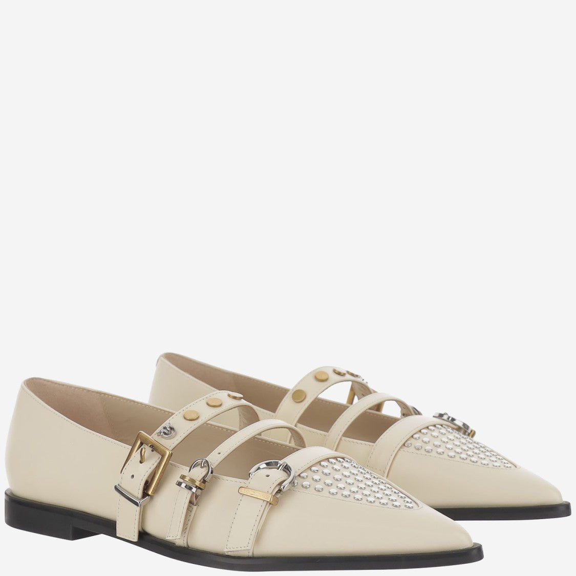 Pinko Pointed Toe Leather Shoes