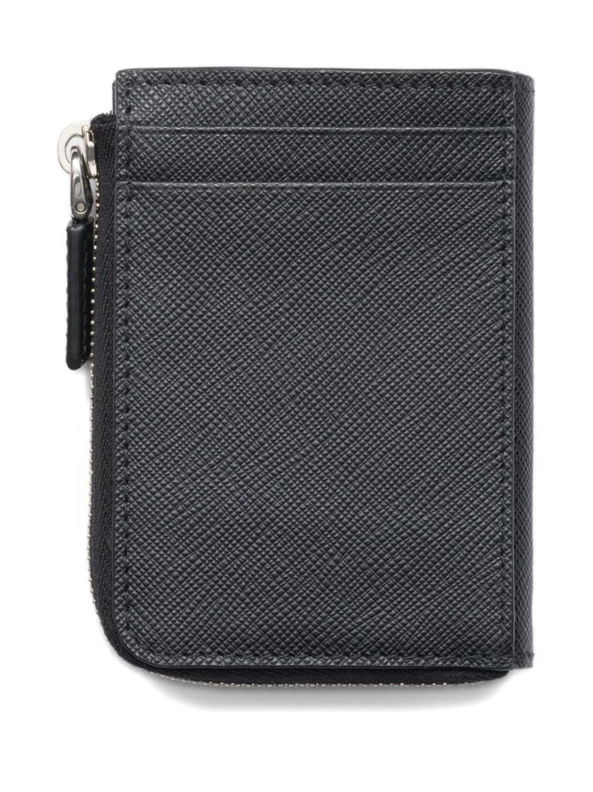 Prada Textured Leather Zip-Around Wallet
