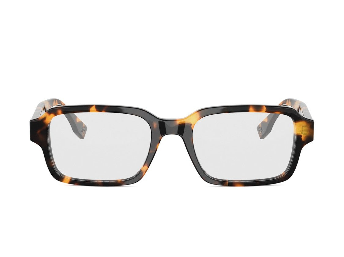 Fendi Fe50139i Oversized Square Tortoiseshell Eyeglasses