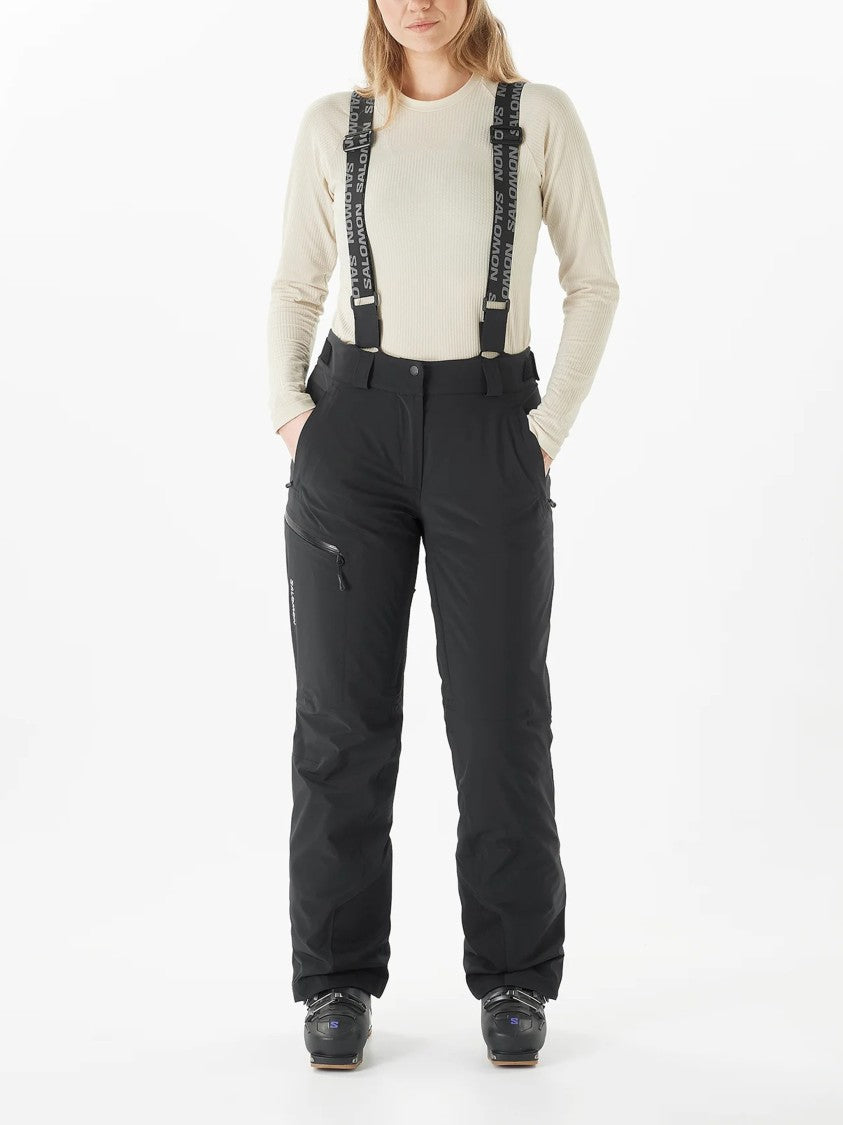 Salomon Black Brilliant Pant Straight-Leg Ski Pants