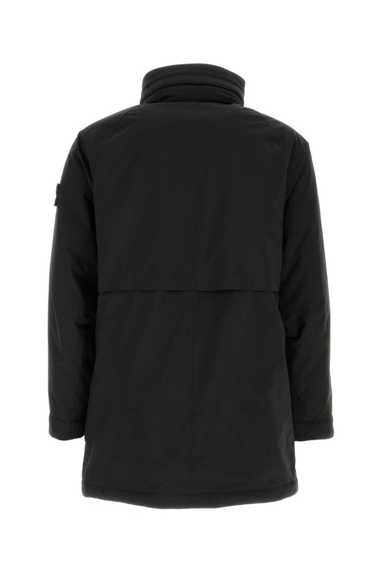Stone Island Black Stretch Polyester Padded Jacket