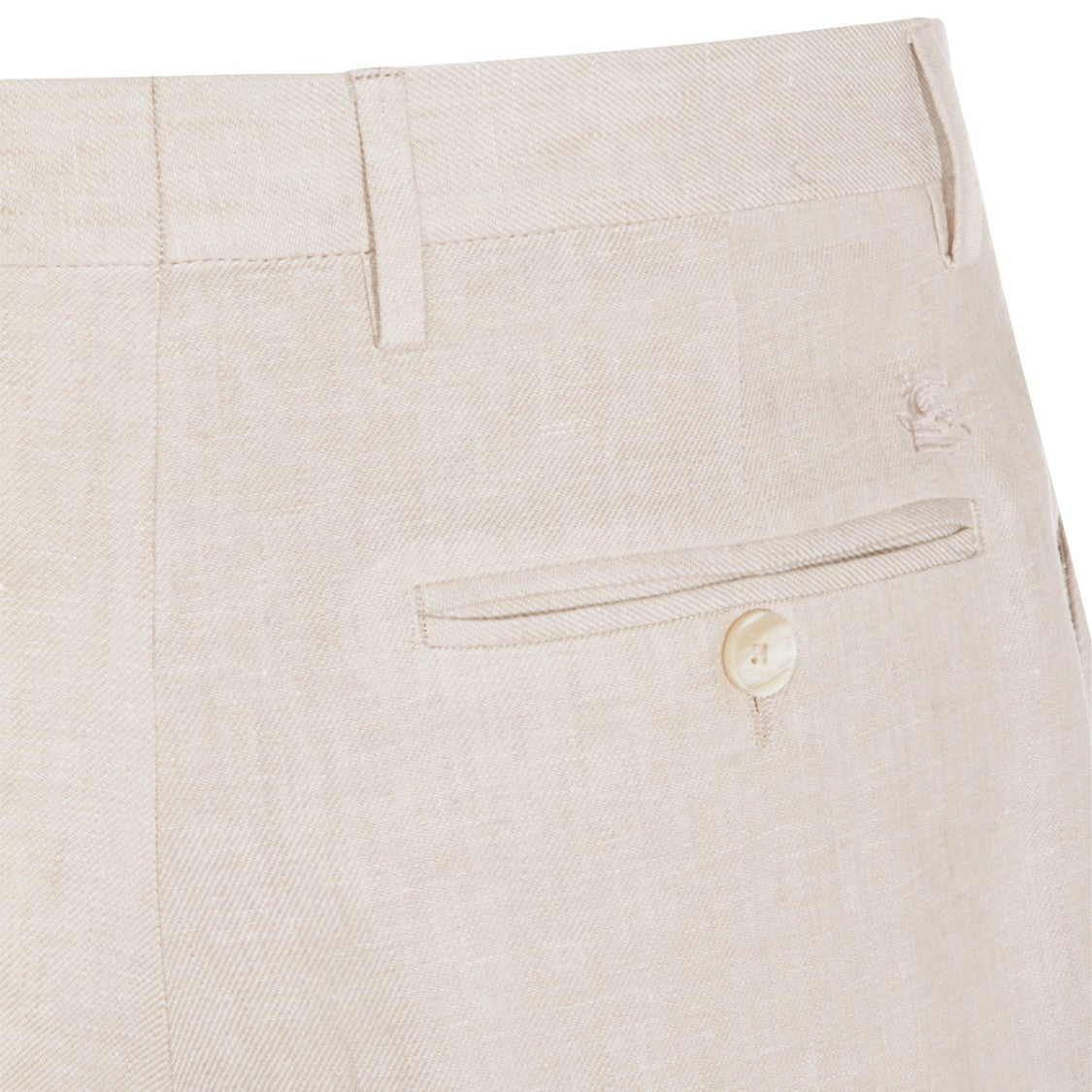 Etro Slim Tailored Trousers With High Waist And Pleated Front