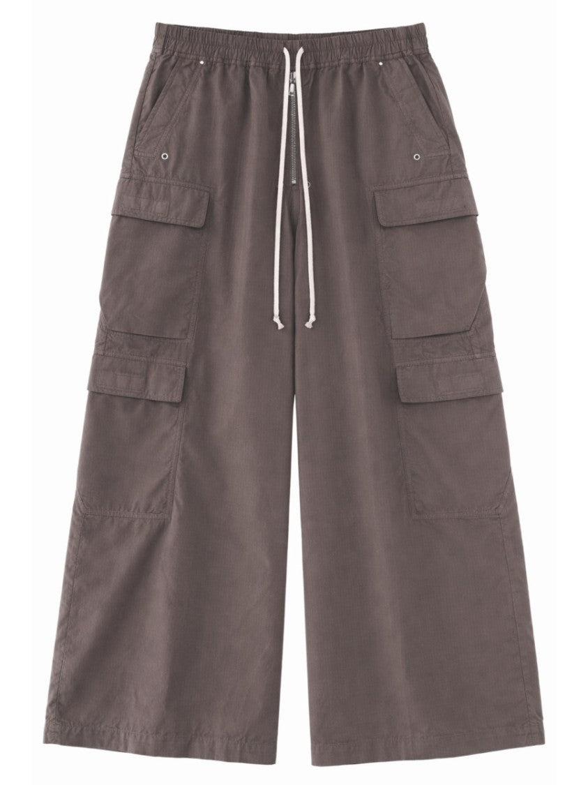 Drkshdw By Rick Owens Black Jumbo Belas Cotton Cargo Pants