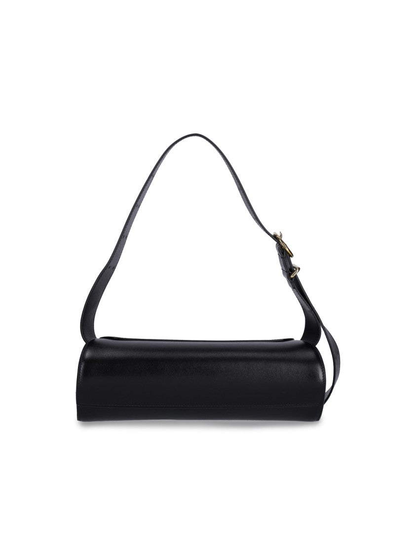 Jil Sander Black Cannolo Cylindrical Leather Shoulder Bag