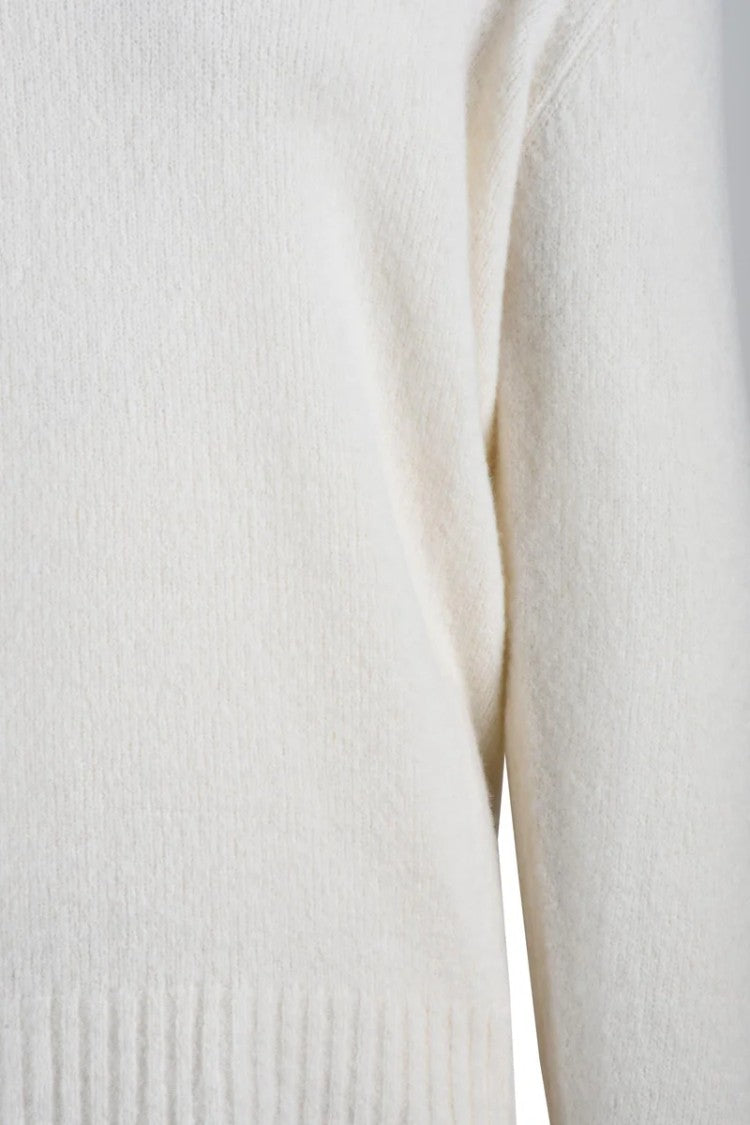 Manipur White Wool Cashmere Polyamide Elastane Men's Sweater