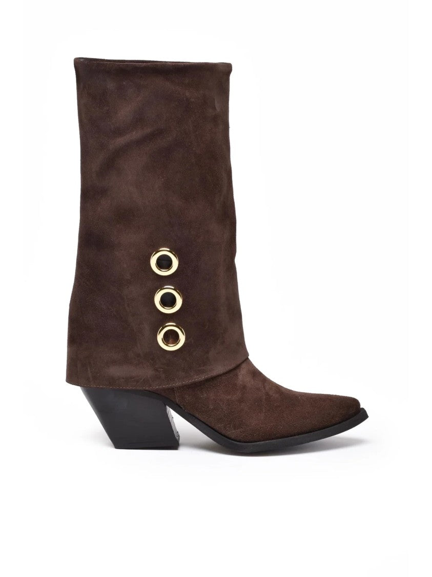Gianluca Giordano Brown Suede Western Boots