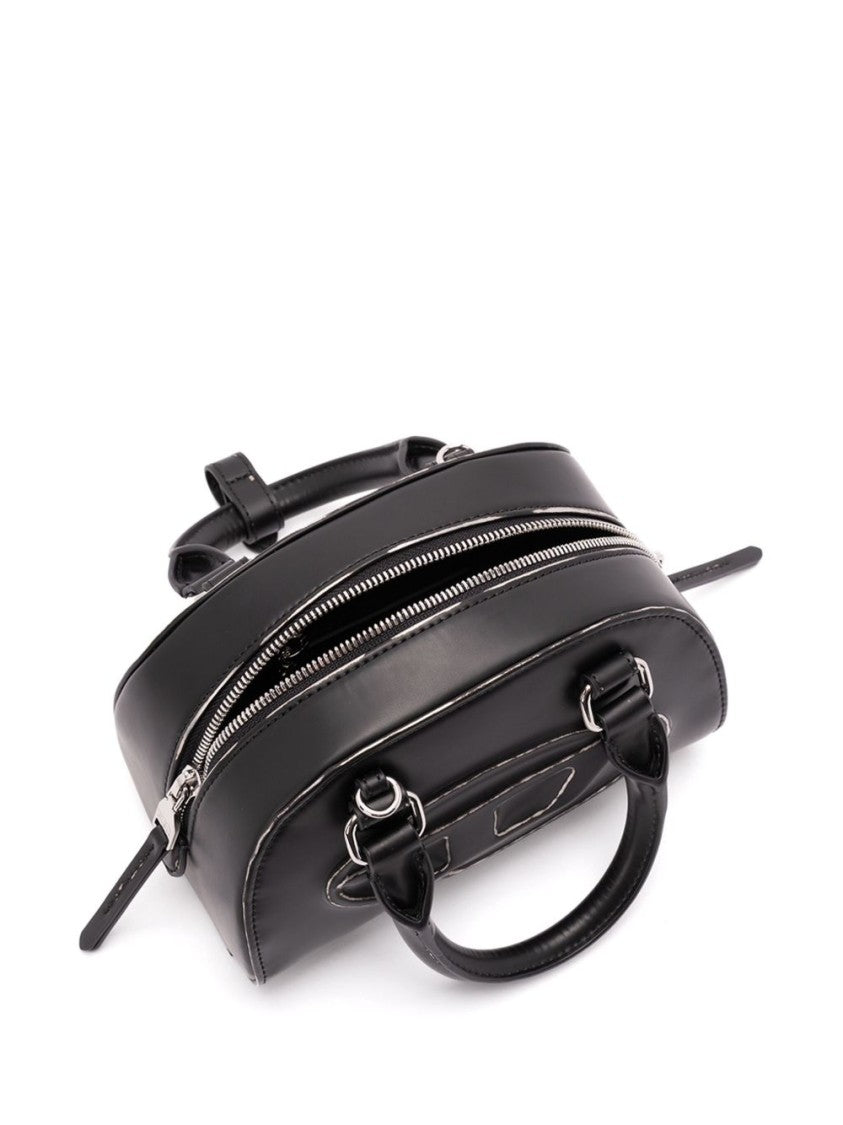 Diesel Curved Black Top Handle Bag