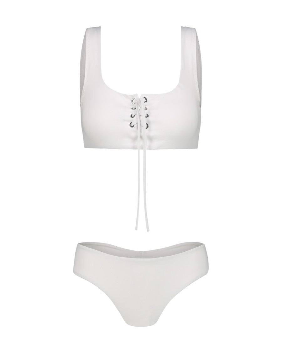 Federica Tosi Bandeau White Bikini