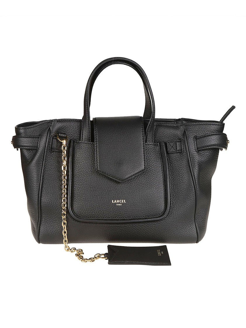 Lancel Thea Small Structured Pebbled Cow Leather Handbag