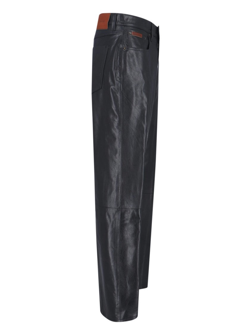 Calvin Klein Goat Leather Pants – Black