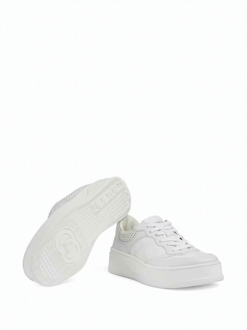 Gucci Low-Top Sneakers With Embossed Leather Upper
