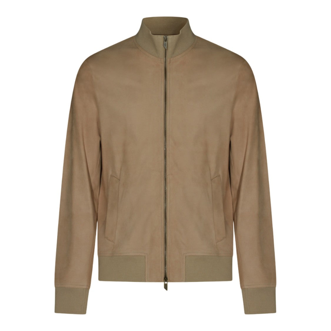 Salvatore Santoro Minimalist Suede-Like Beige Jacket With Structured Silhouette