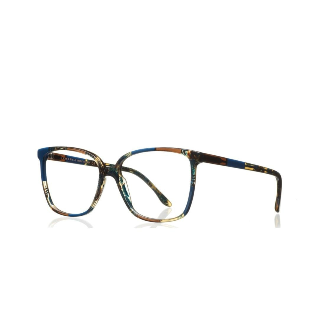Lamarca Mosaico 64 Oversized Square Frame Eyeglasses With Mosaic Pattern