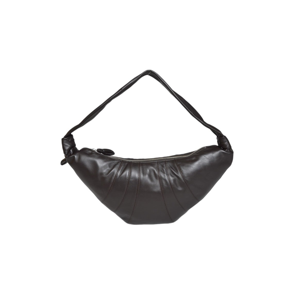 Lemaire Crescent-Shaped Smooth Leather Bag With Pleated Detailing