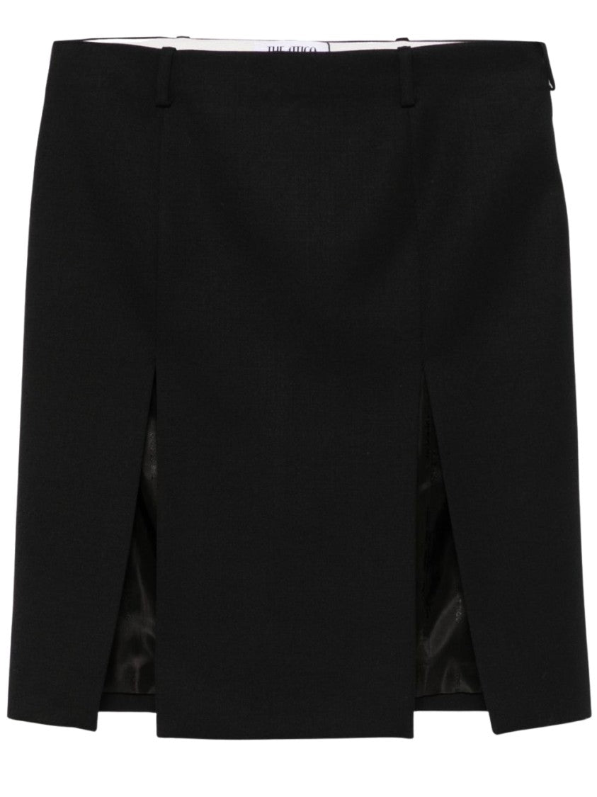 The Attico Midi Skirt With Hidden Zip Closure