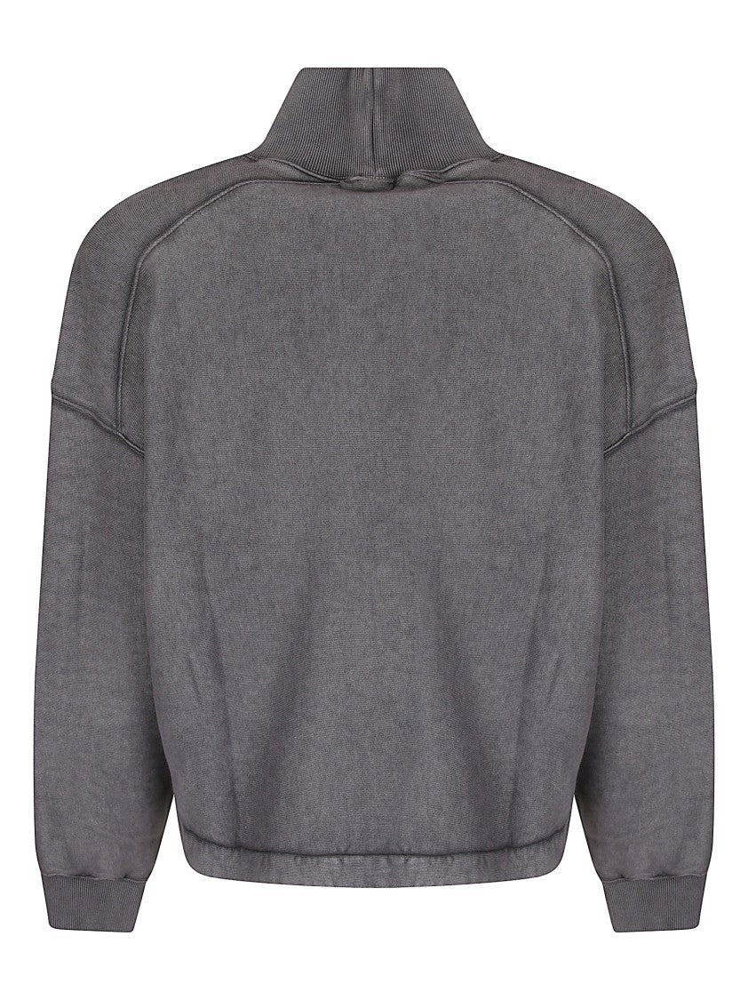 Acne Studios Faded Black Logo Turtleneck Sweatshirt