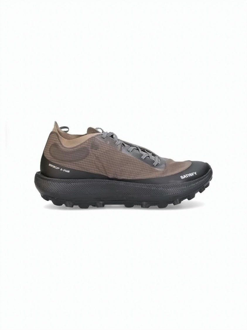 Satisfy Translucent Brown Polyester Sneakers With Robust Eva Sole