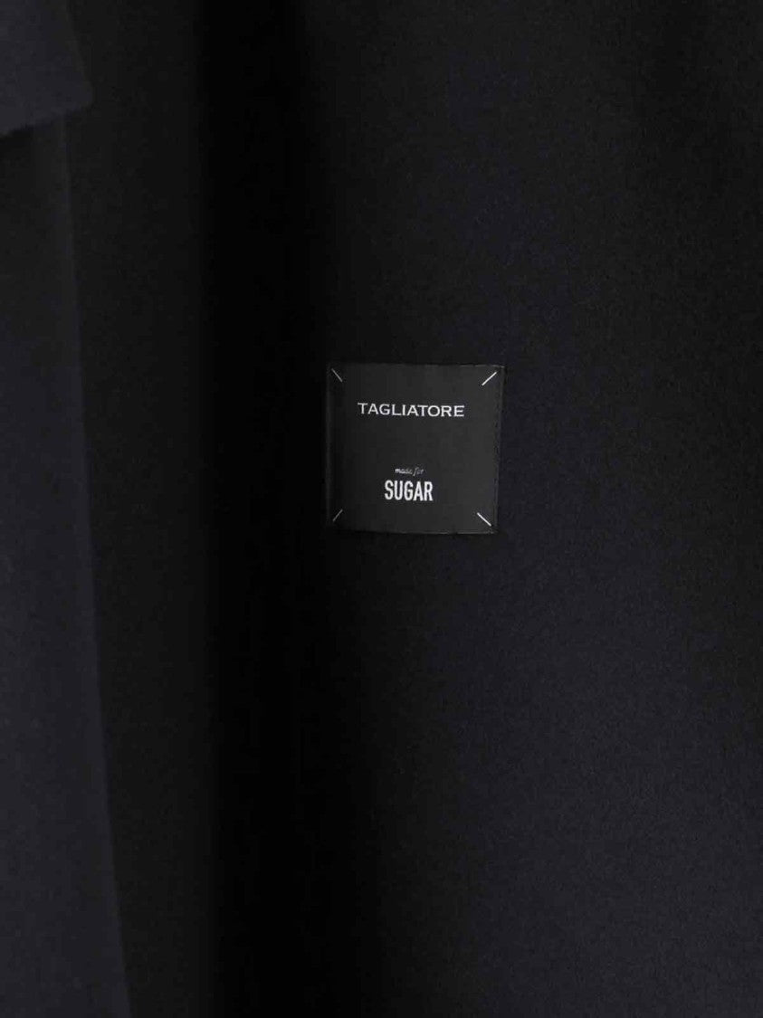 Tagliatore Black Jole Double-Breasted Cashmere Coat