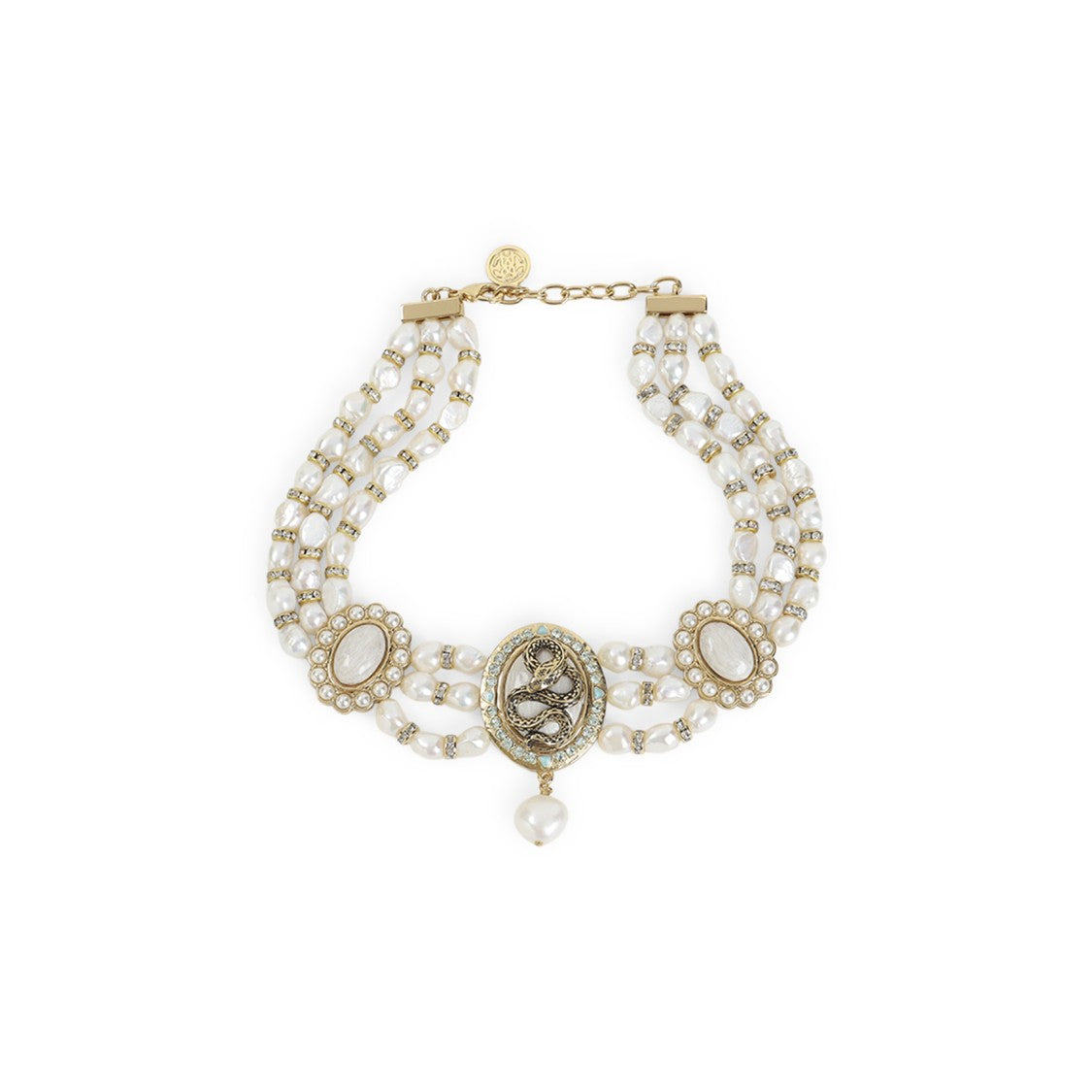 Roberto Cavalli Multi-Strand Necklace With Ornate Medallion