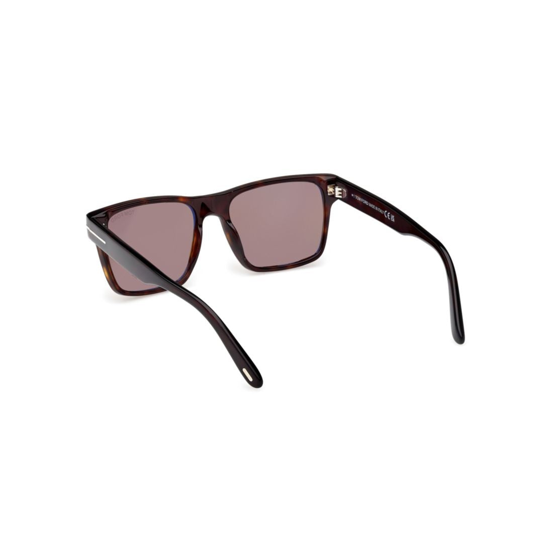Tom Ford Ft1205 Rectangular Tortoiseshell Acetate Sunglasses