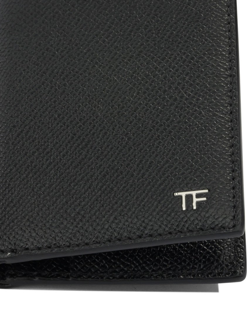 Tom Ford Small Grain Leather Folding Card Holder
