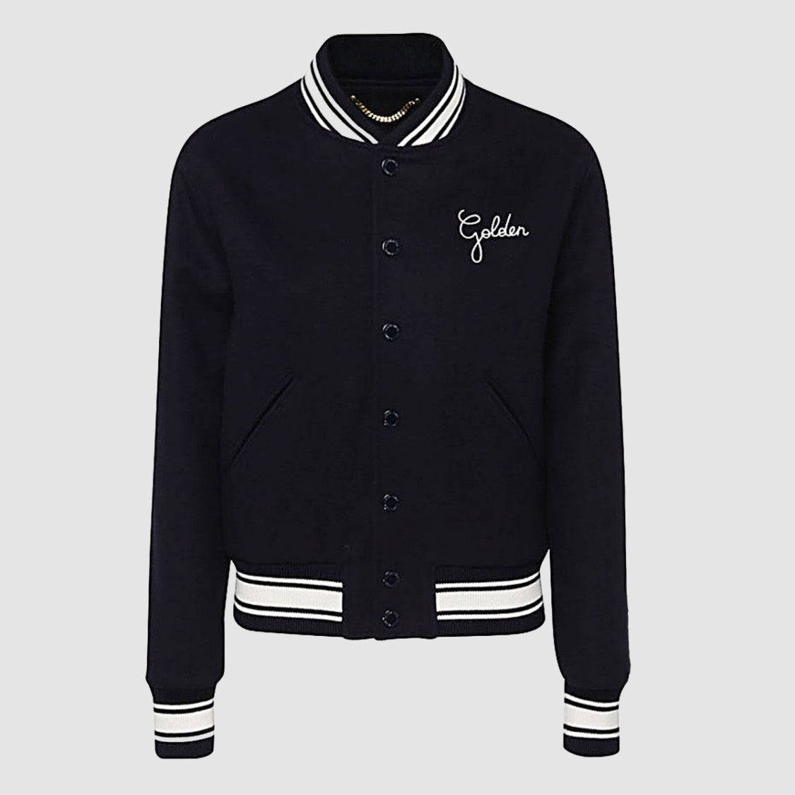 Golden Goose Black Wool Blend Bomber Jacket