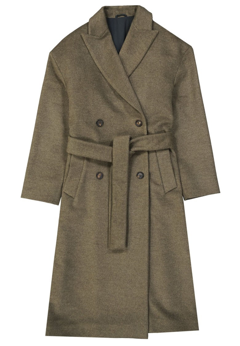 Brunello Cucinelli Green Wool And Cashmere Coat