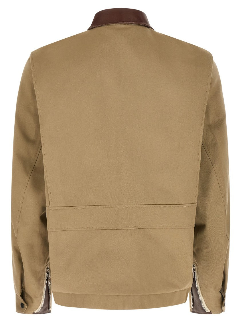 Sacai Blouson Jacket With Nappa Leather Accents