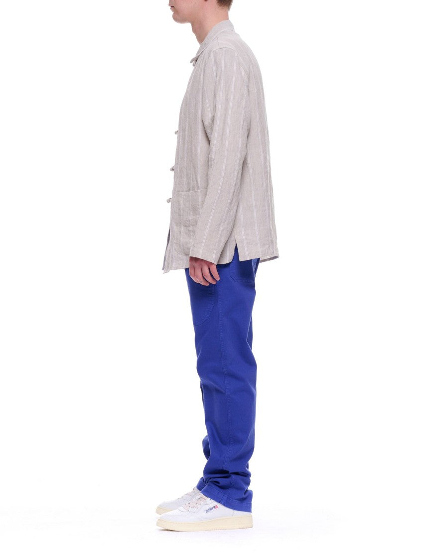 East Harbour Surplus Linen Jacket With Vertical Stripe Texture